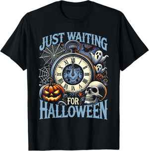Halloween Summer Just Waiting For Halloween Summerween T-Shirt - T-Shirt | Black