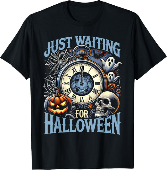 Halloween Summer Just Waiting For Halloween Summerween T-Shirt - T-Shirt | Black