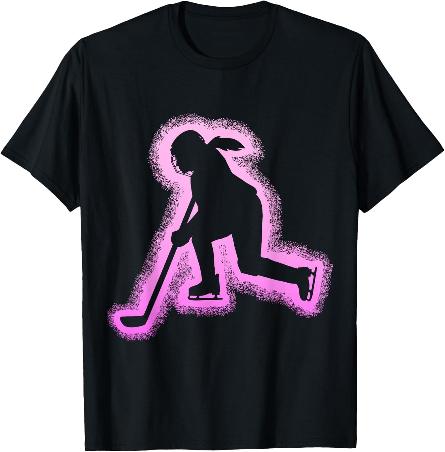 Ice hockey player and girls T-Shirt - T-Shirt | Black