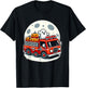 Halloween Ghost Firetruck Funny Pumpkins For Kids T-Shirt - T-Shirt | Black