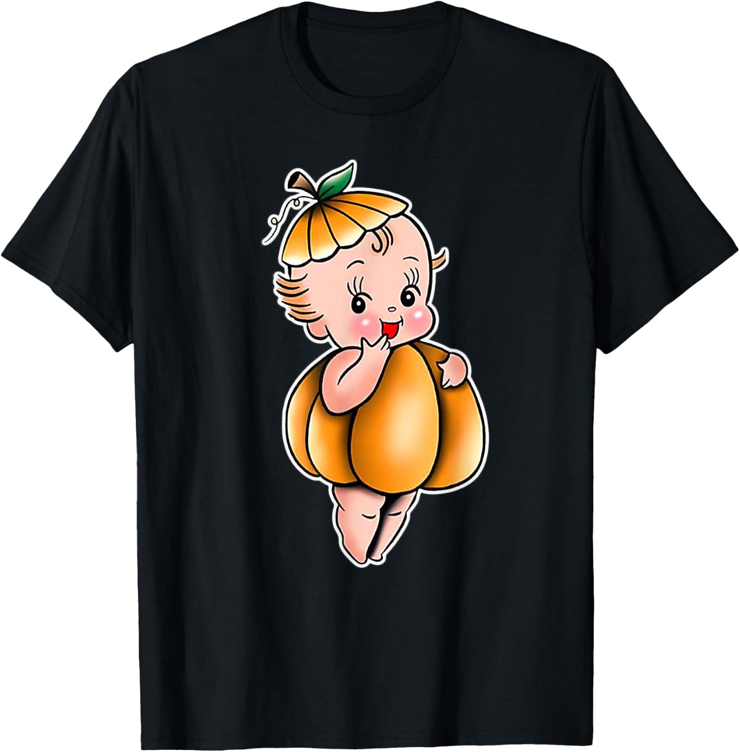 Kewpie Baby Pumpkin T-Shirt - T-Shirt | Black