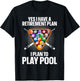 Cool Pool Design Women Billiards Lover Pool Player T-Shirt - T-Shirt | Black