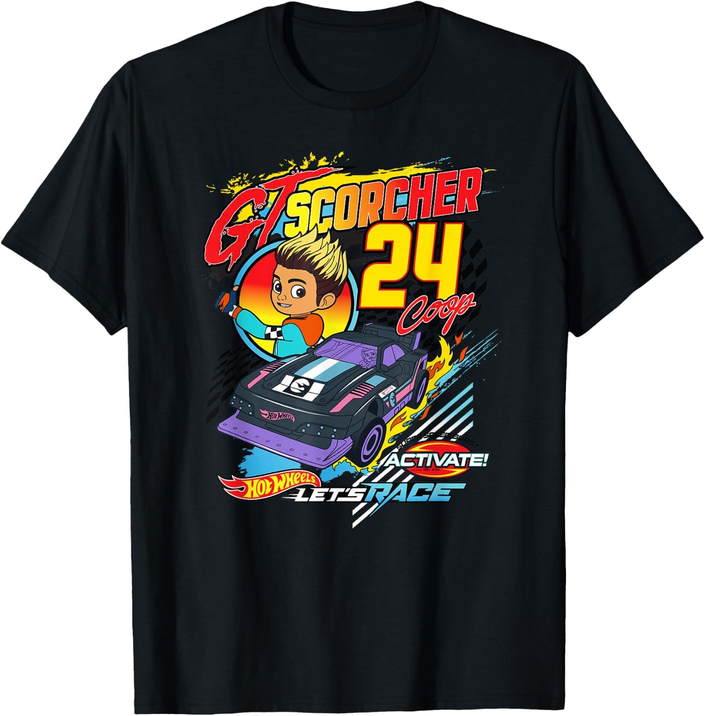 Hot Wheels Let's Race - GT Scorcher T-Shirt - T-Shirt | Black