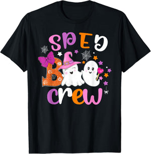 SPED Boo Crew Halloween Speech Therapy shirt SPED Halloween T-Shirt - T-Shirt | Black