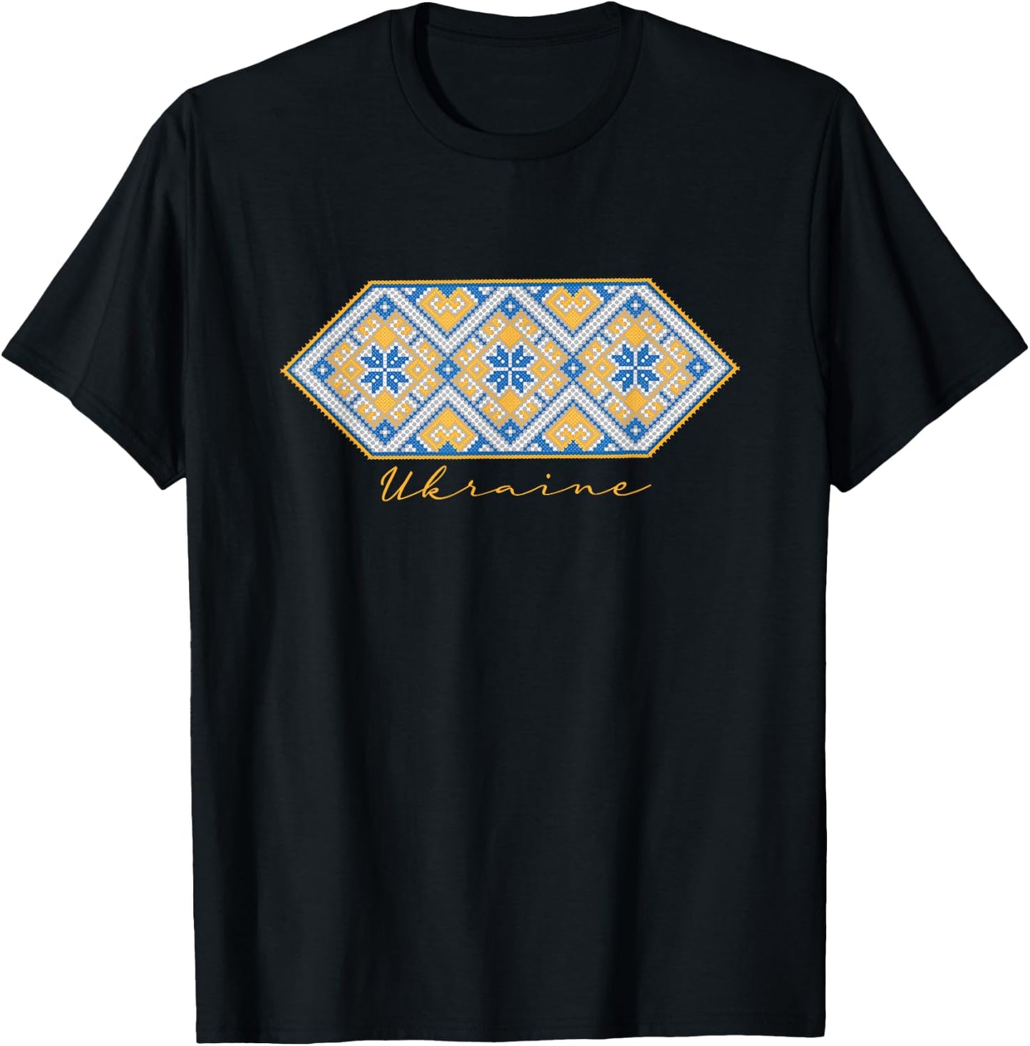 Ukrainian Vyshyvanka Traditional Ornament of Ukraine T-Shirt - T-Shirt | Black