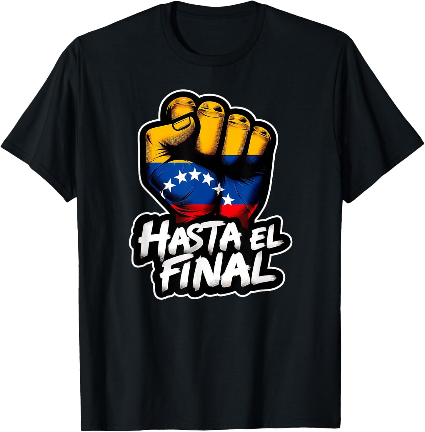 Hasta EL Final Venezuela Flag Bandera de Venezuela 2024 T-Shirt - T-Shirt | Black