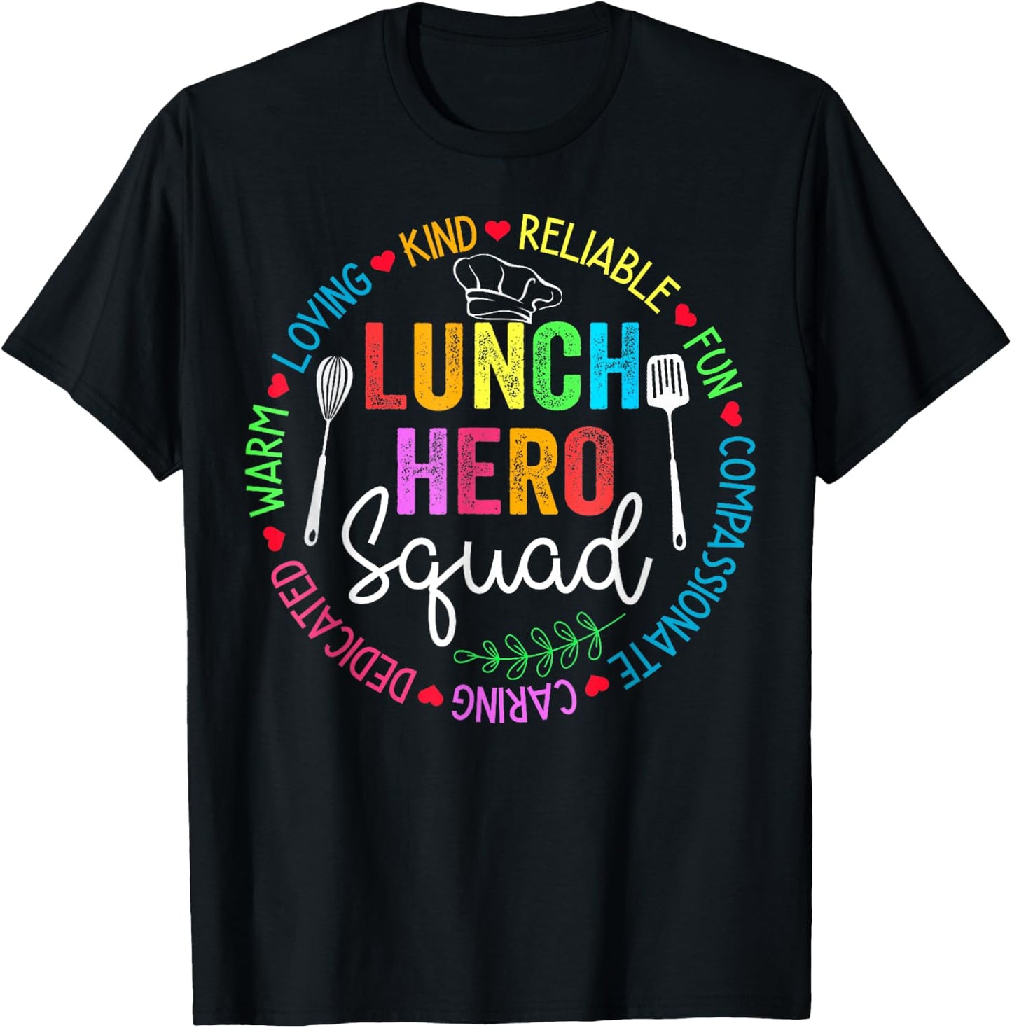 Lunch Hero Squad Funny Lunch Lady School Cafeteria Worker T-Shirt - T-Shirt | Black