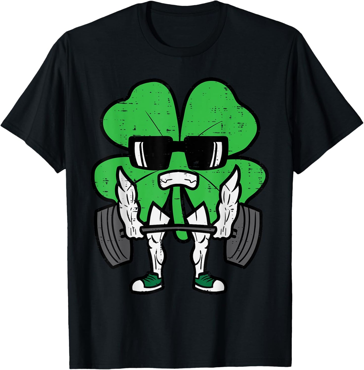 St Patricks Day Weightlift Saint Paddys Gym Men Women Kids T-Shirt - T-Shirt | Black