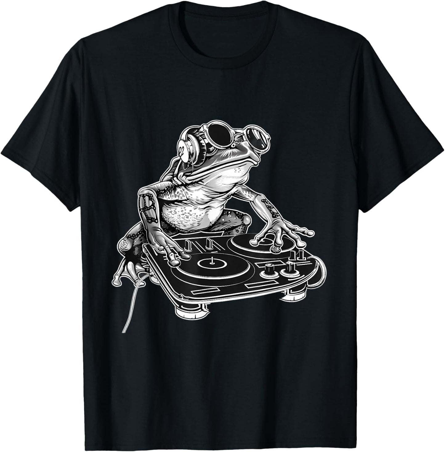 Frog Music DJ Music Producer Turntable DJ Frog Beatmaker T-Shirt - T-Shirt | Black