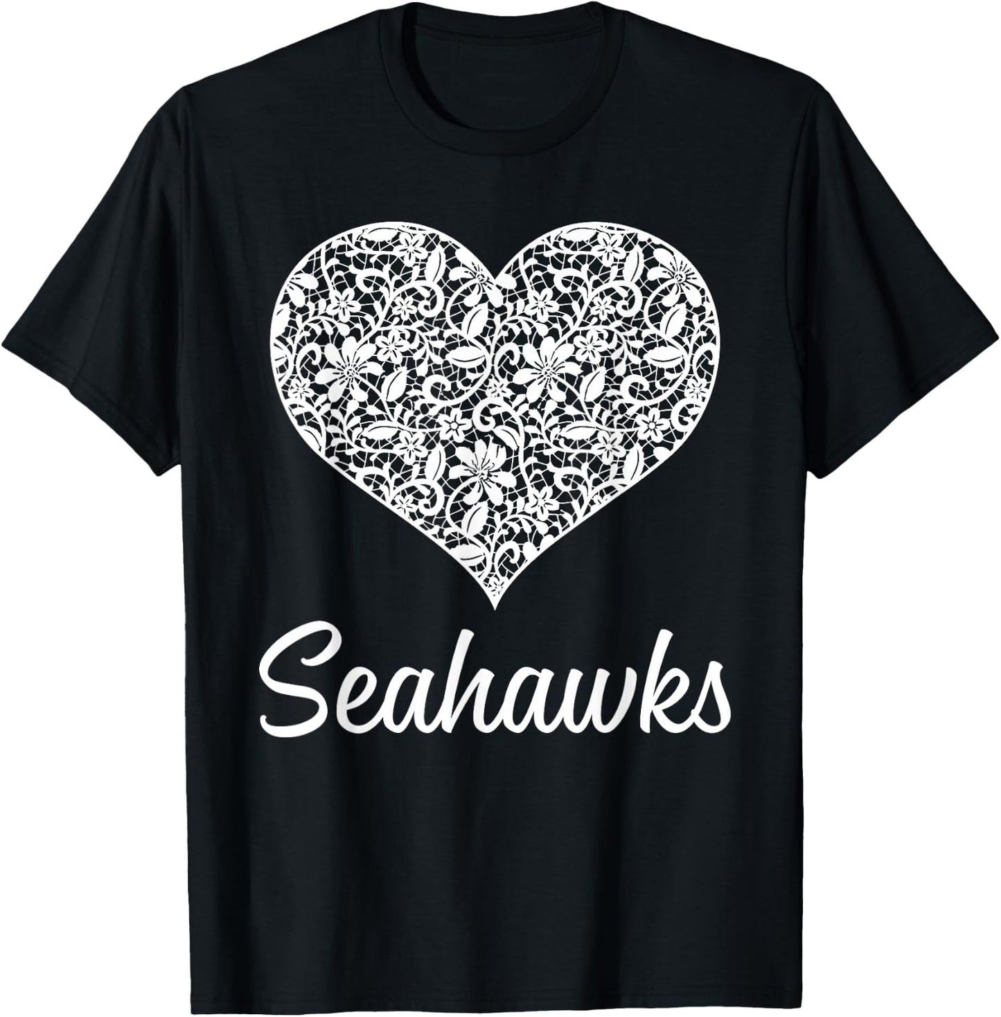 Seahawks Southside Lace Heart HS T-Shirt - T-Shirt | Black