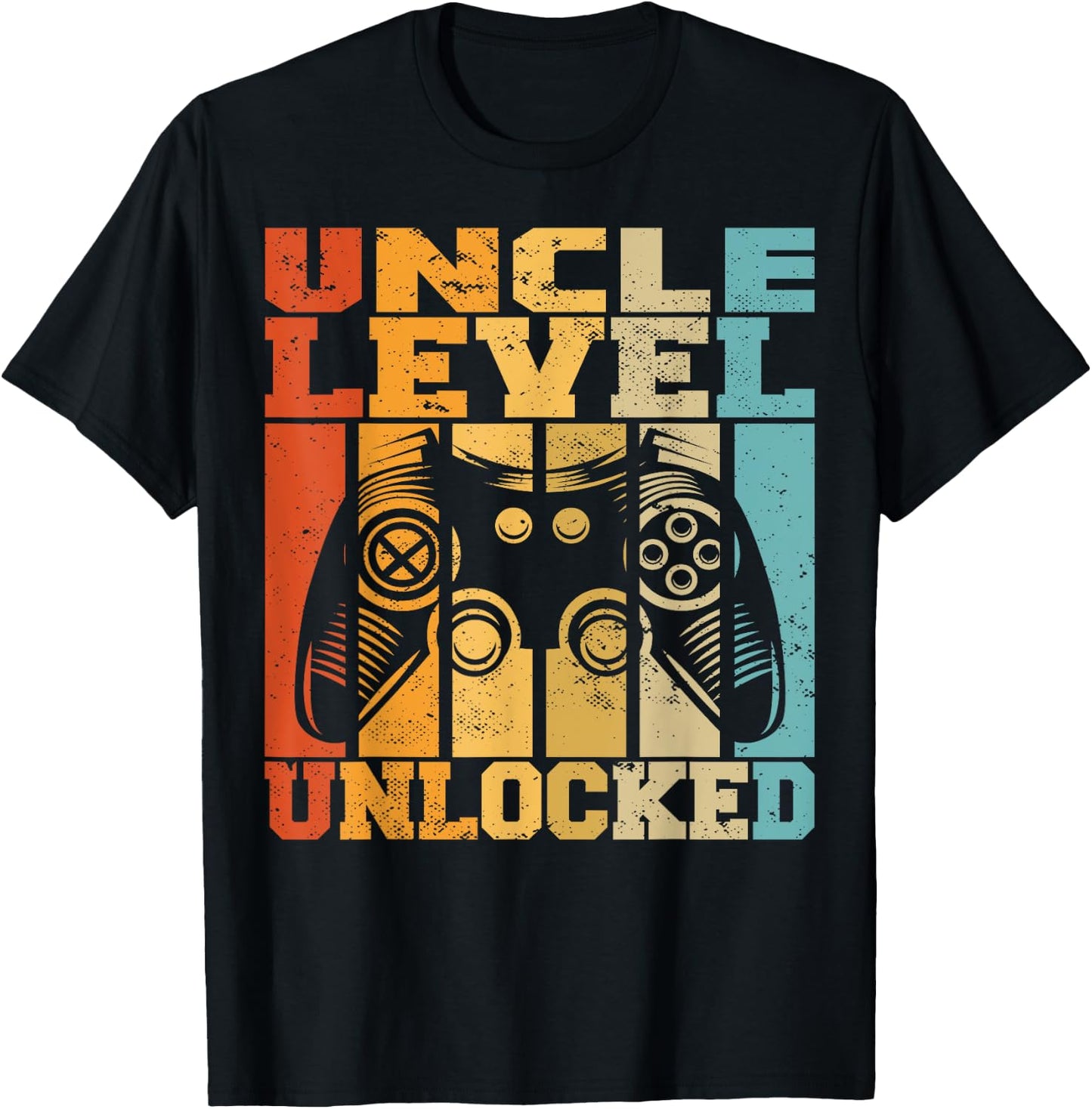 Uncle Level Unlocked Baby Announcement Uncle Gamer T-Shirt - T-Shirt | Black