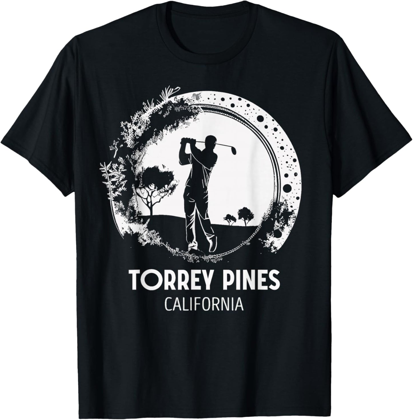 Golf Golfing Torrey Pines T-Shirt - T-Shirt | Black