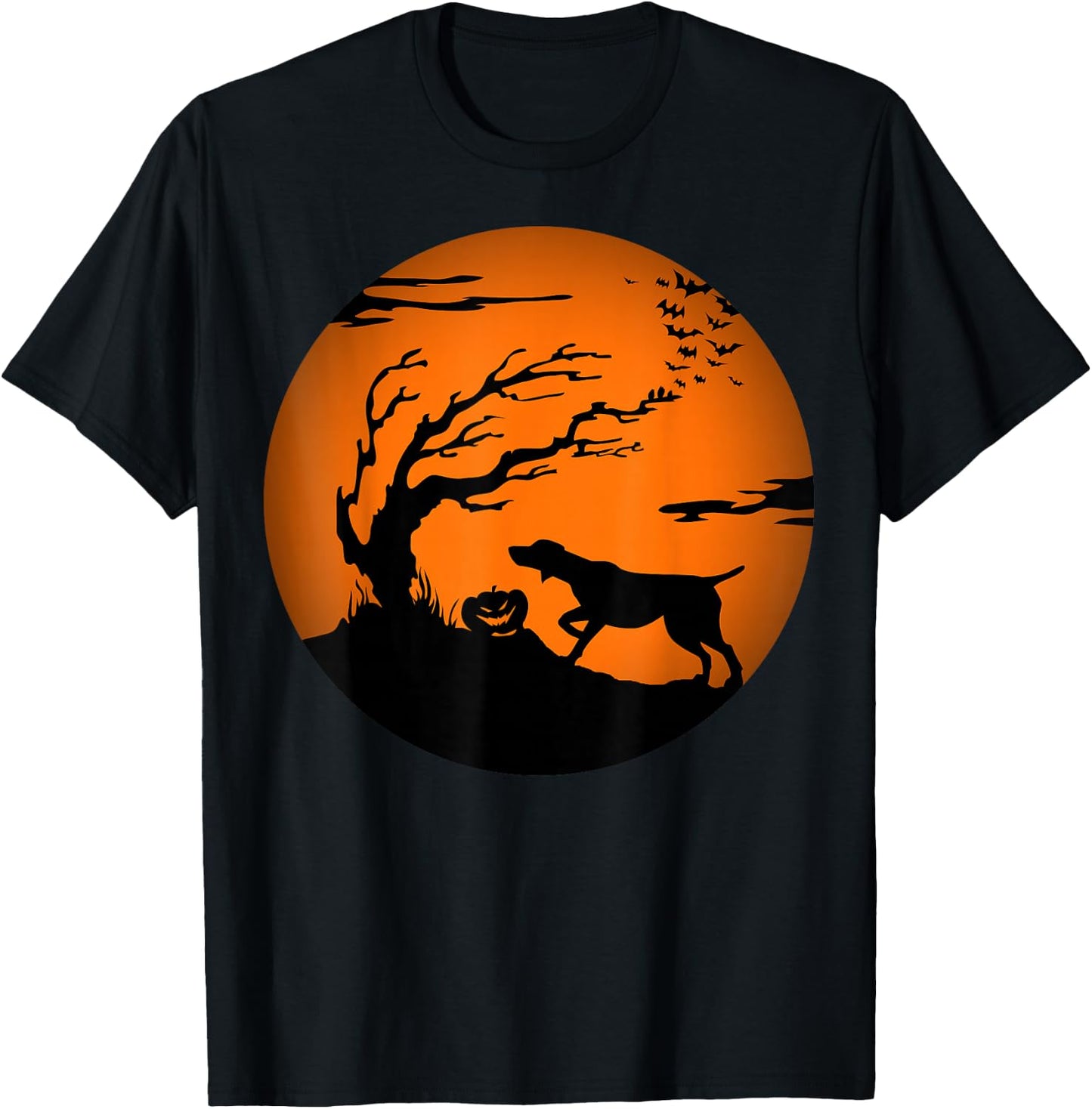 GSP Halloween German Shorthaired Pointer T-Shirt - T-Shirt | Black