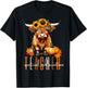 Fall Highland Cow Special Education Teacher Halloween Autumn Women T-Shirt - T-Shirt | Black