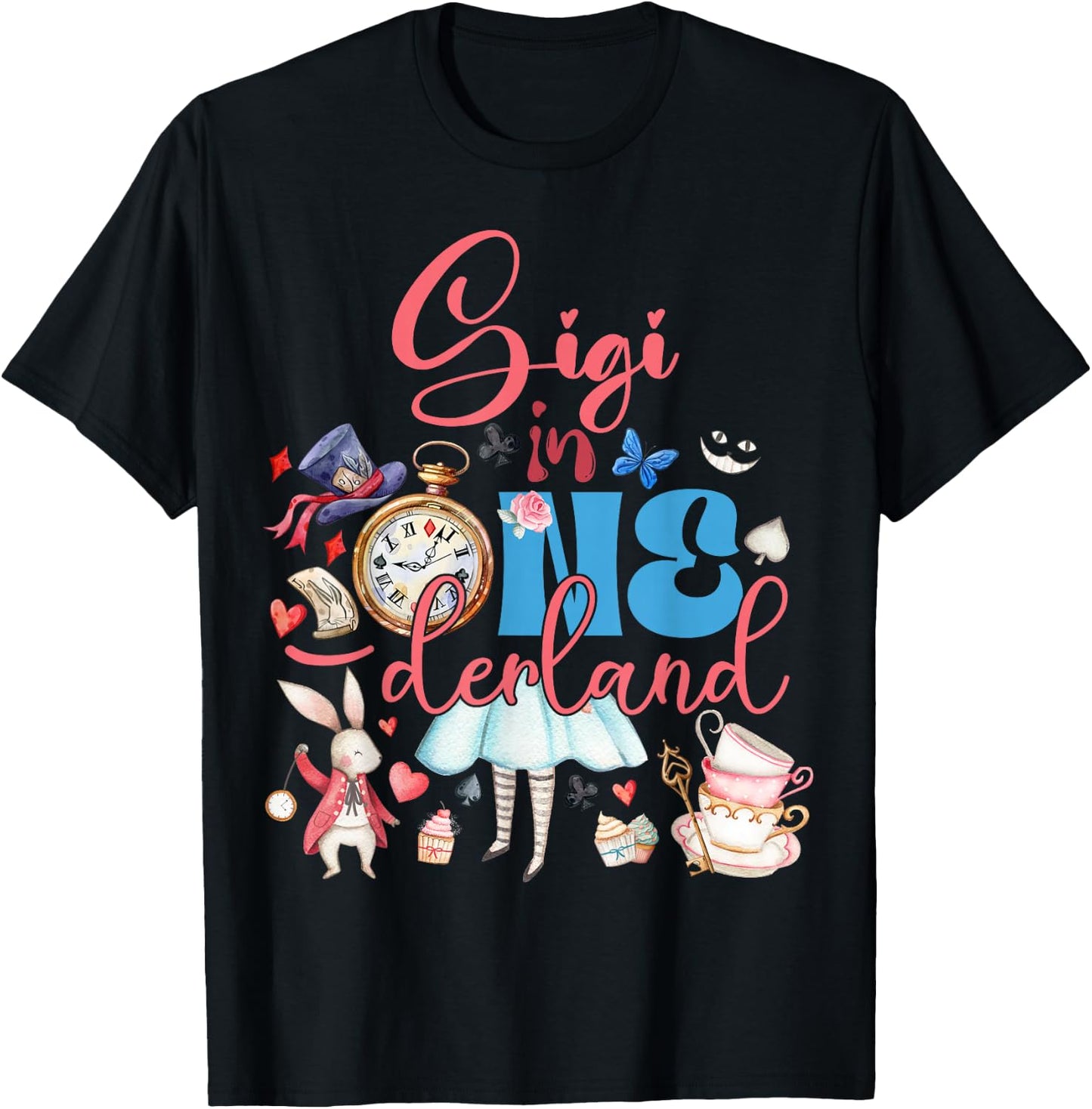 Alice Gigi in ONEderland Birthday Family T-Shirt - T-Shirt | Black