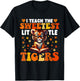 I Teach The Sweetest Little Tigers Groovy Teaching Kids T-Shirt - T-Shirt | Black