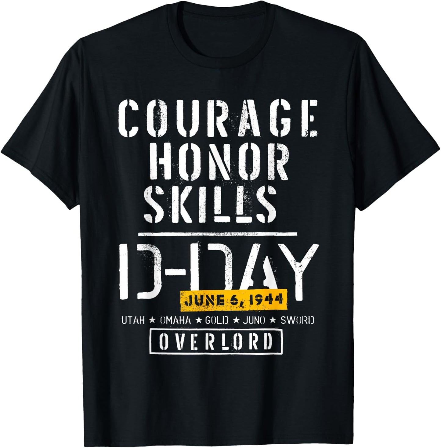D-Day Overlord Normandy Landing 1944 Remembrance T-Shirt - T-Shirt | Black