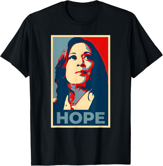 Vintage HOPE We're With Her Kamala Harris 2024 Obama Poster T-Shirt - T-Shirt | Black