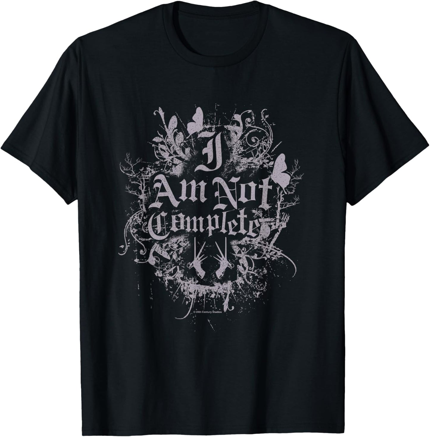 Edward Scissorhands I Am Not Complete Vintage Gothic Logo T-Shirt - T-Shirt | Black