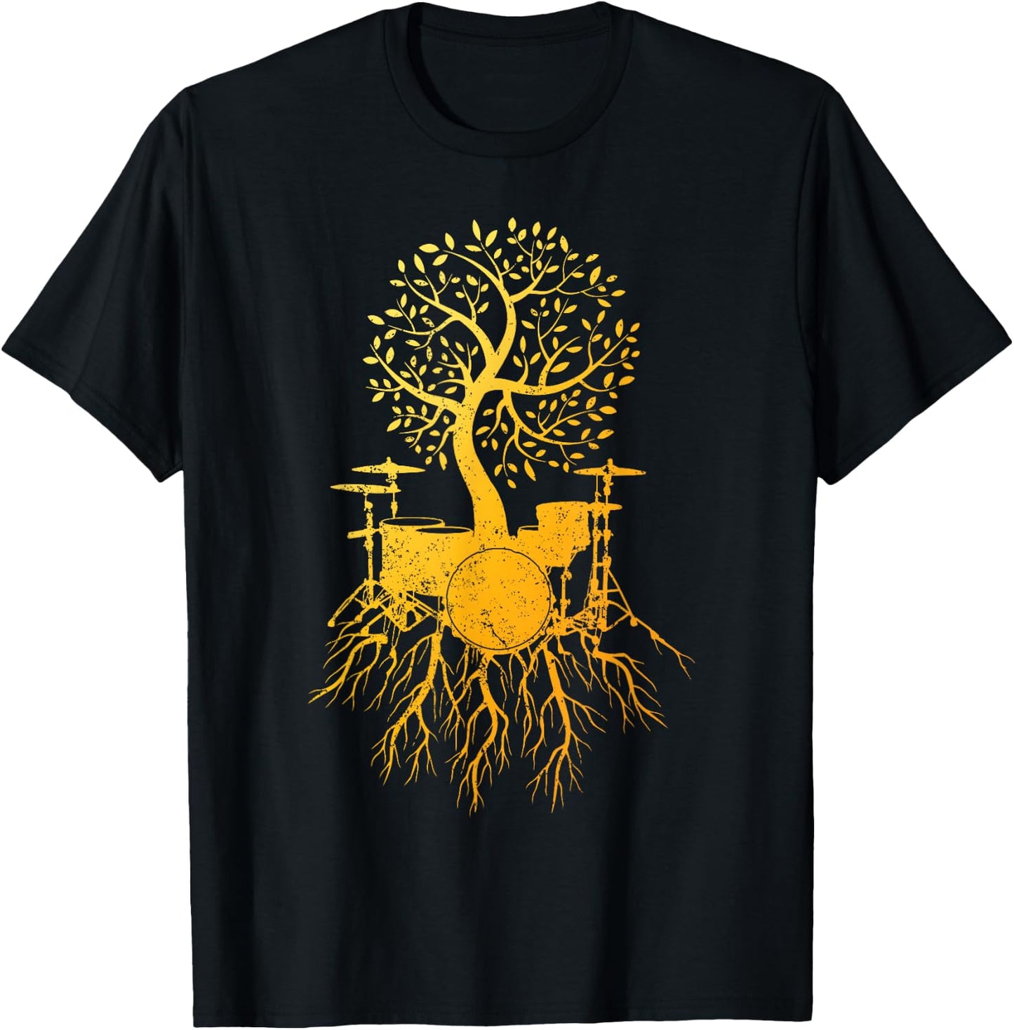 Cool Drum Set Art Women Drummer Music Drumming Lover T-Shirt - T-Shirt | Black