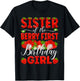 Sister Of The Berry First Birthday Of Girl Strawberry Sis T-Shirt - T-Shirt | Black