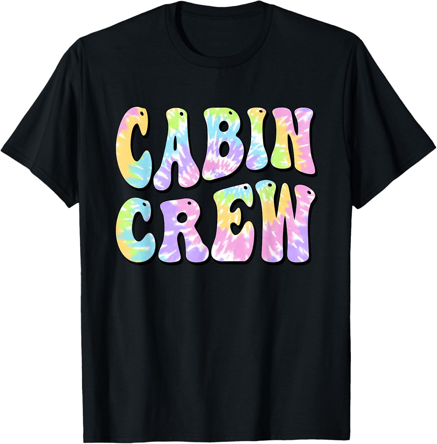 Cabin Crew Summer Mountain Lake Vacation Women Girl Kids T-Shirt - T-Shirt | Black