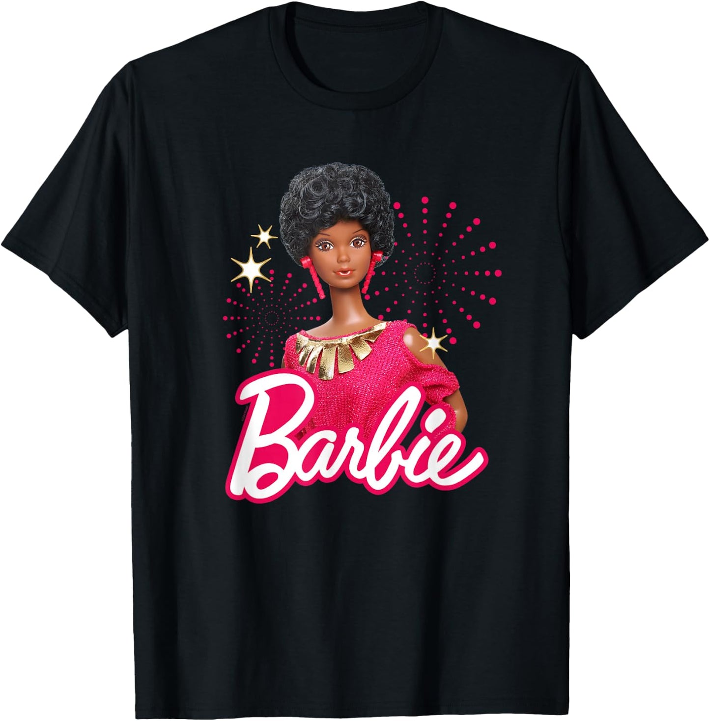 Barbie - 1980's Black Barbie and Logo T-Shirt - T-Shirt | Black