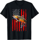 Speckled Brook trout American flag Fishing T-Shirt - T-Shirt | Black