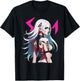 Sexy Waifu Otaku Anime Cyberpunk Girl Japanese T-Shirt - T-Shirt | Black