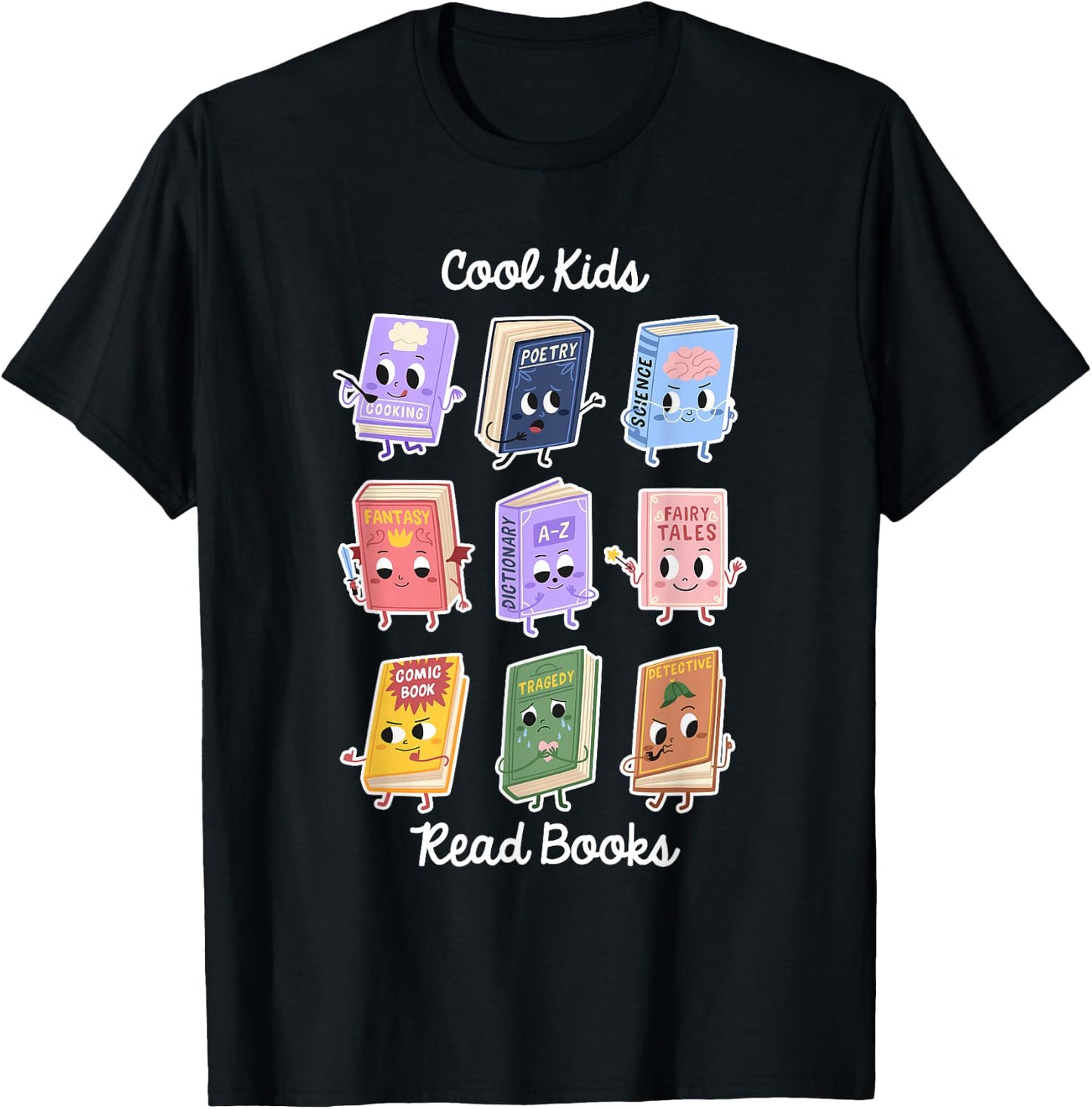 Cool Kids Read Books Apparel T-Shirt - T-Shirt | Black