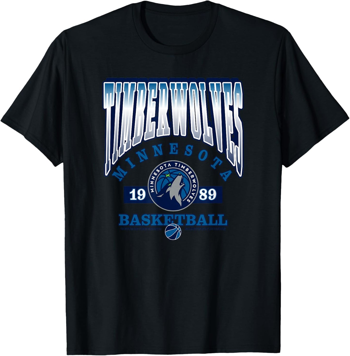 Minnesota Timberwolves NBA Homecourt Advantage - Black, -Adults, Small, Short Sleeve, Polyester, , Classic Fit, Letter Print T-Shirt - T-Shirt | Black