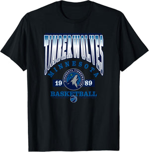 Minnesota Timberwolves NBA Homecourt Advantage - Black, -Adults, Small, Short Sleeve, Polyester, , Classic Fit, Letter Print T-Shirt - T-Shirt | Black