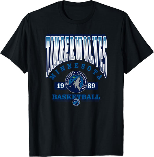 Minnesota Timberwolves NBA Homecourt Advantage - Black, -Adults, Small, Short Sleeve, Polyester, , Classic Fit, Letter Print T-Shirt - T-Shirt | Black
