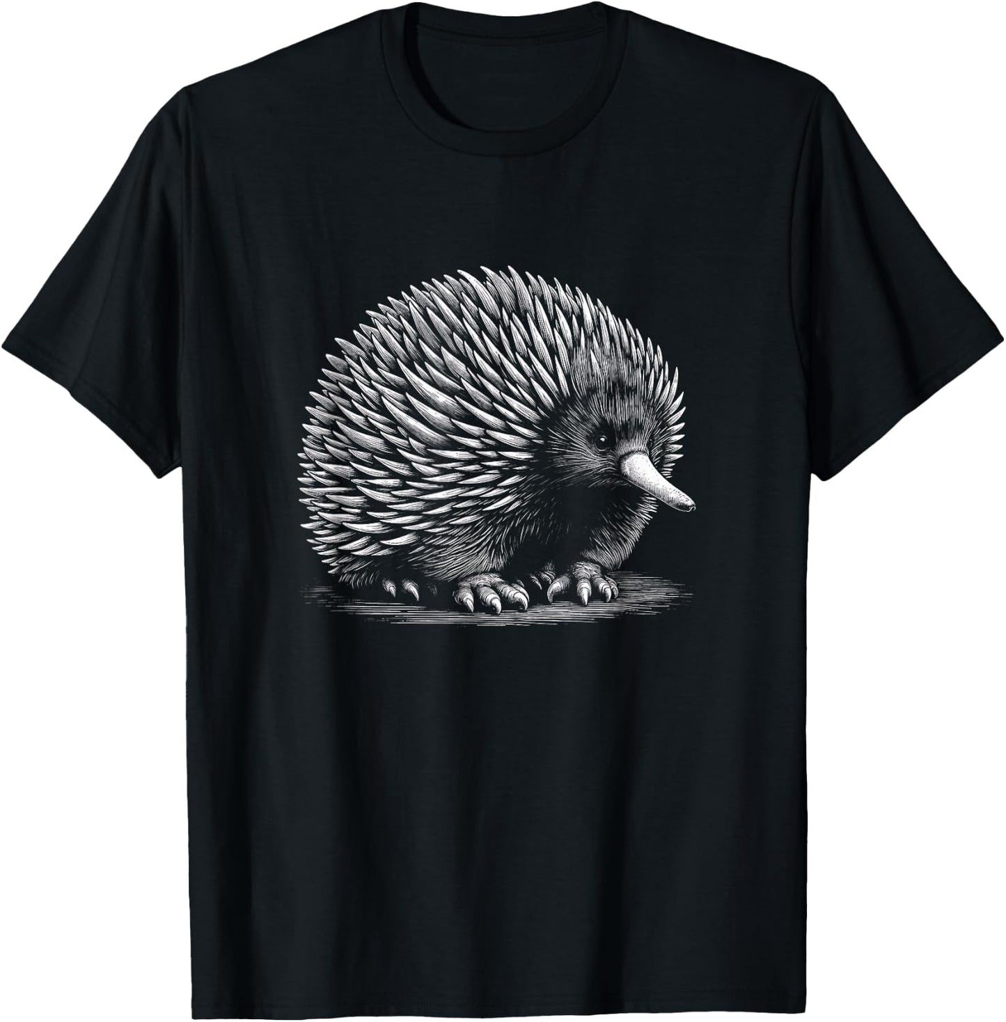 Echidna Graphic Art Design T-Shirt - T-Shirt | Black