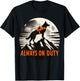 Search and Rescue Dog Silhouette Always on Duty Mountain Women Kids T-Shirt - T-Shirt | Black