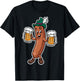 Oktoberfest Sausage Germany Lederhosen Bier Beer T-Shirt - T-Shirt | Black