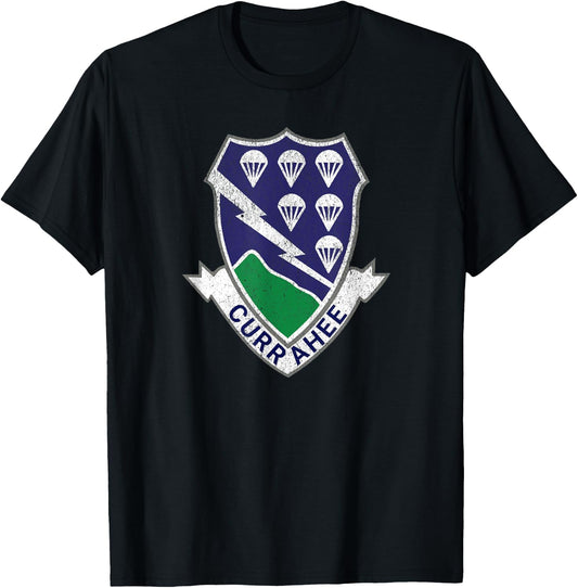 Patriotic Veteran Military Distressed 506th Infantry Veteran T-Shirt - T-Shirt | Black