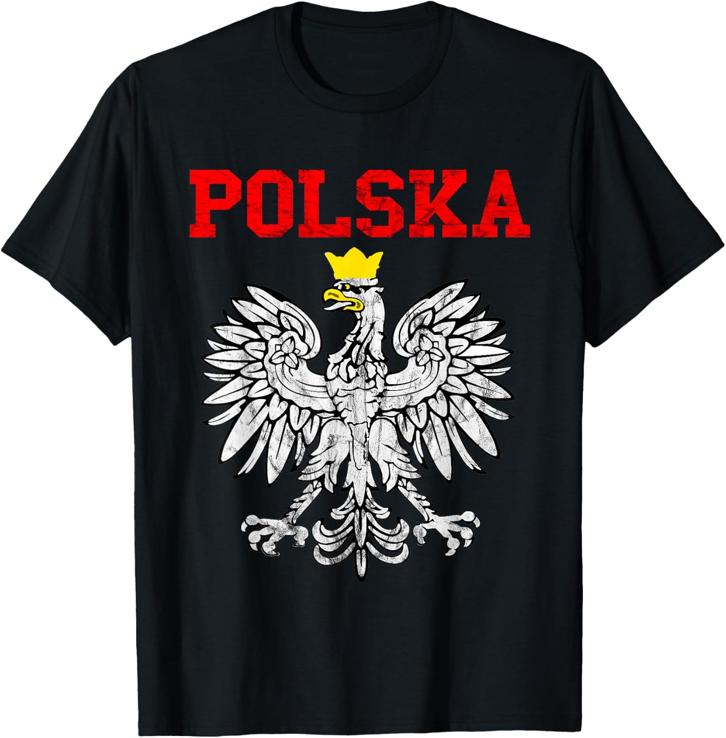 Polska Poland Eagle Pole Pride Polish Roots Poland T-Shirt - T-Shirt | Black