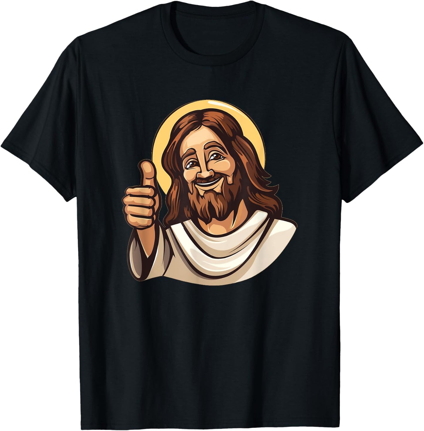 Smiling Jesus Christ with Thumb up Costume T-Shirt - T-Shirt | Black