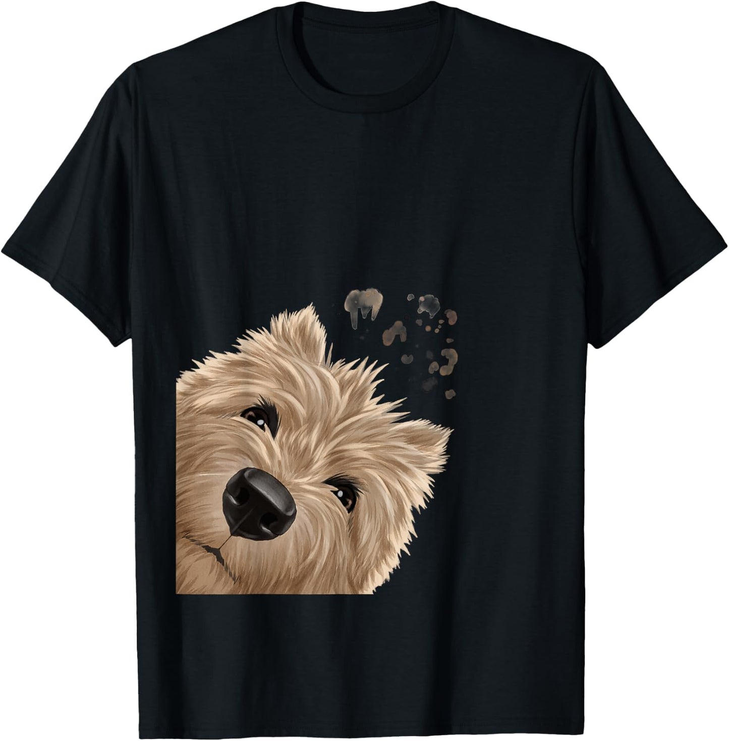 Funny Curious Dog Cairn Terrier T-Shirt - T-Shirt | Black
