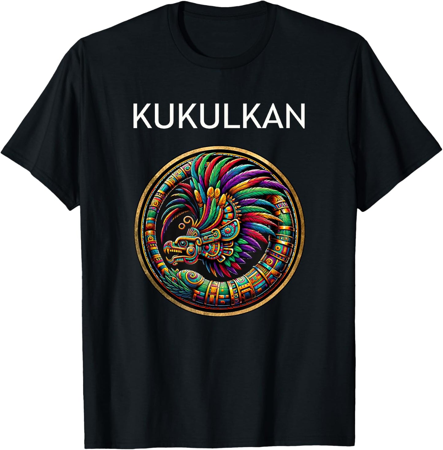 Kukulkan Mayan God of the Wind and Rain T-Shirt - T-Shirt | Black