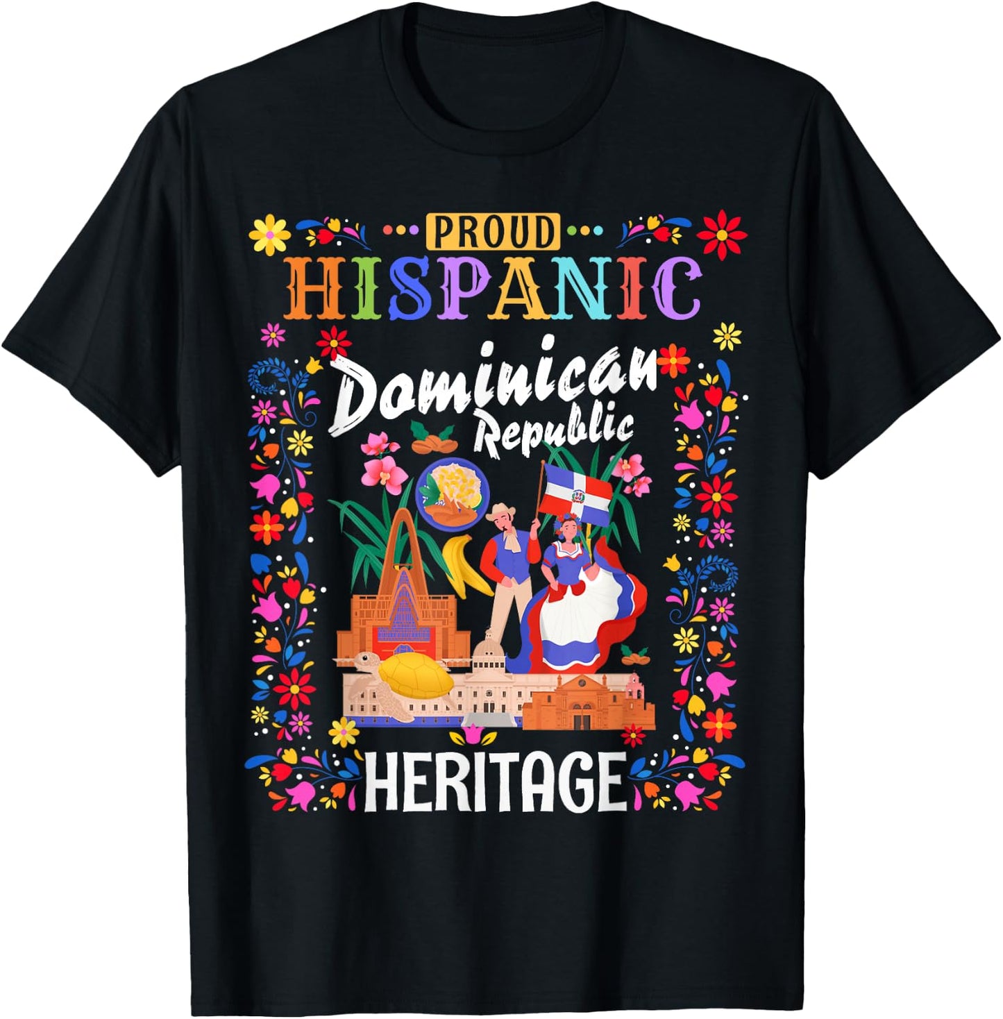 Dominican Flag Idea Kids Latin Heritage República Dominicana T-Shirt - T-Shirt | Black