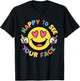 Happy To See Your Face Teacher Vintage Back To School Men Women Girls Kids T-Shirt - T-Shirt | Black
