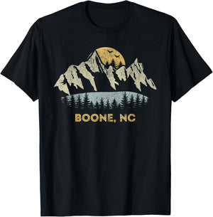 Boone North Carolina Mountain Sunset Sunrise NC T-Shirt - T-Shirt | Black