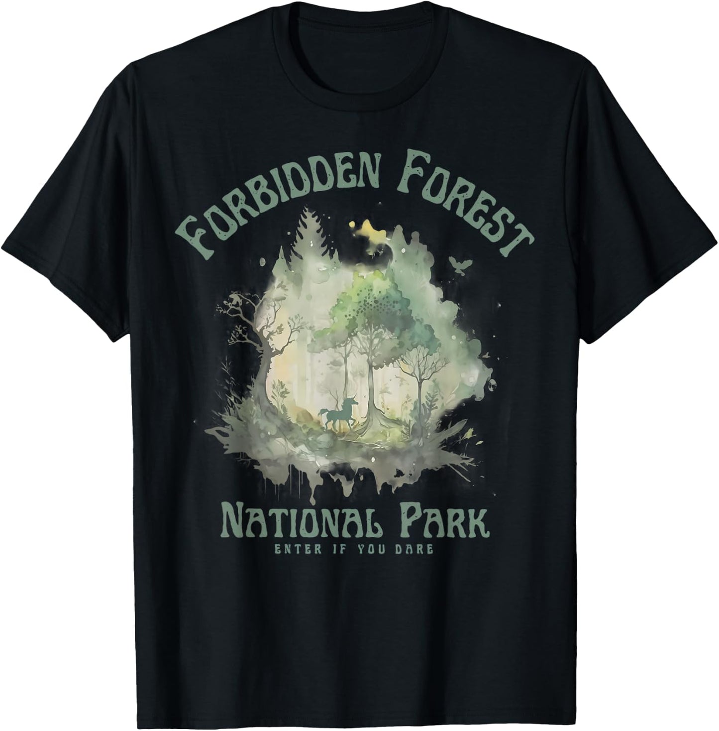 Visit The Forbidden Forest National Park Hiking Camping T-Shirt - T-Shirt | Black
