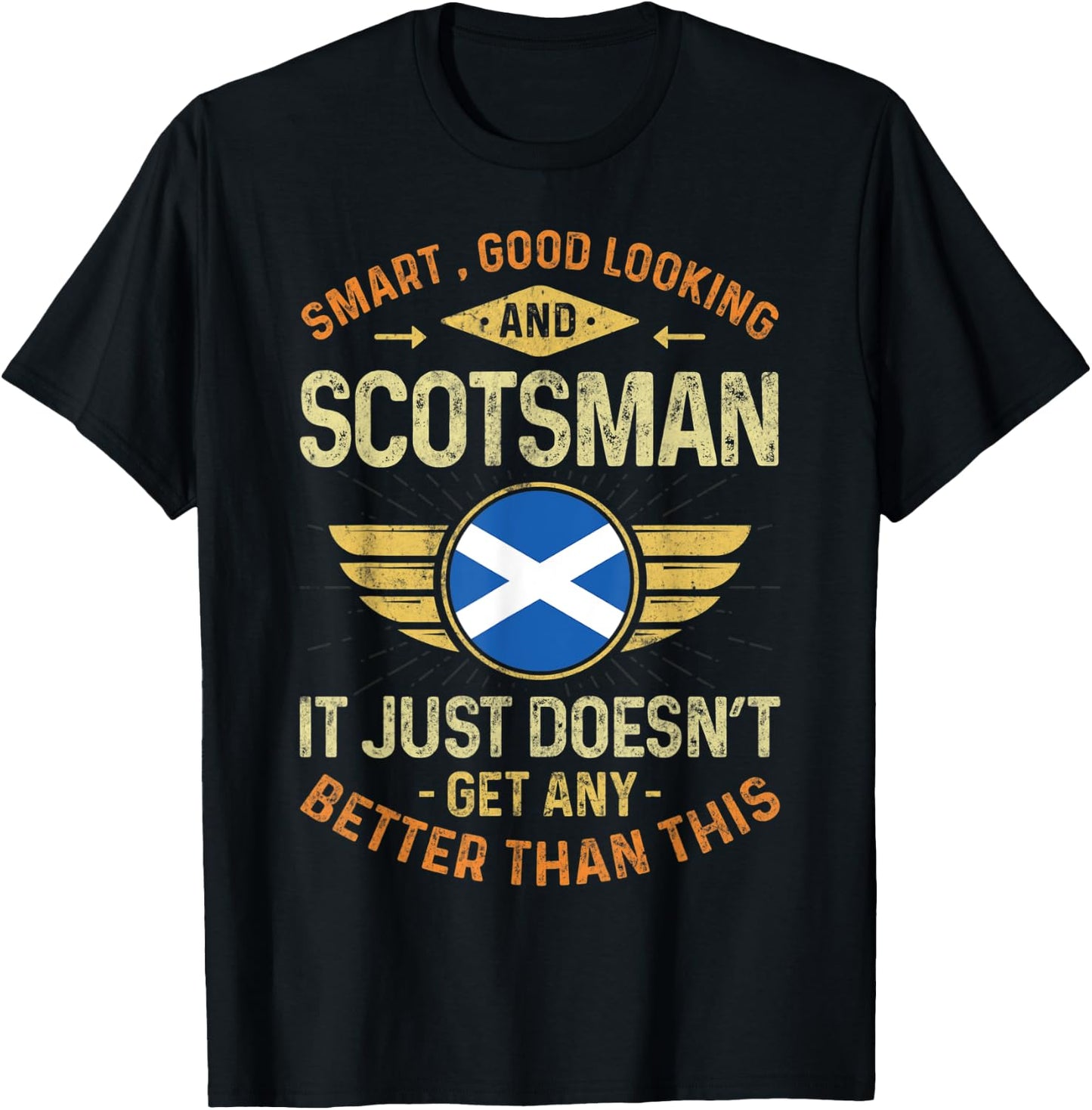 Scotland Flag Proud Scotsmen Men & Women T-Shirt - T-Shirt | Black