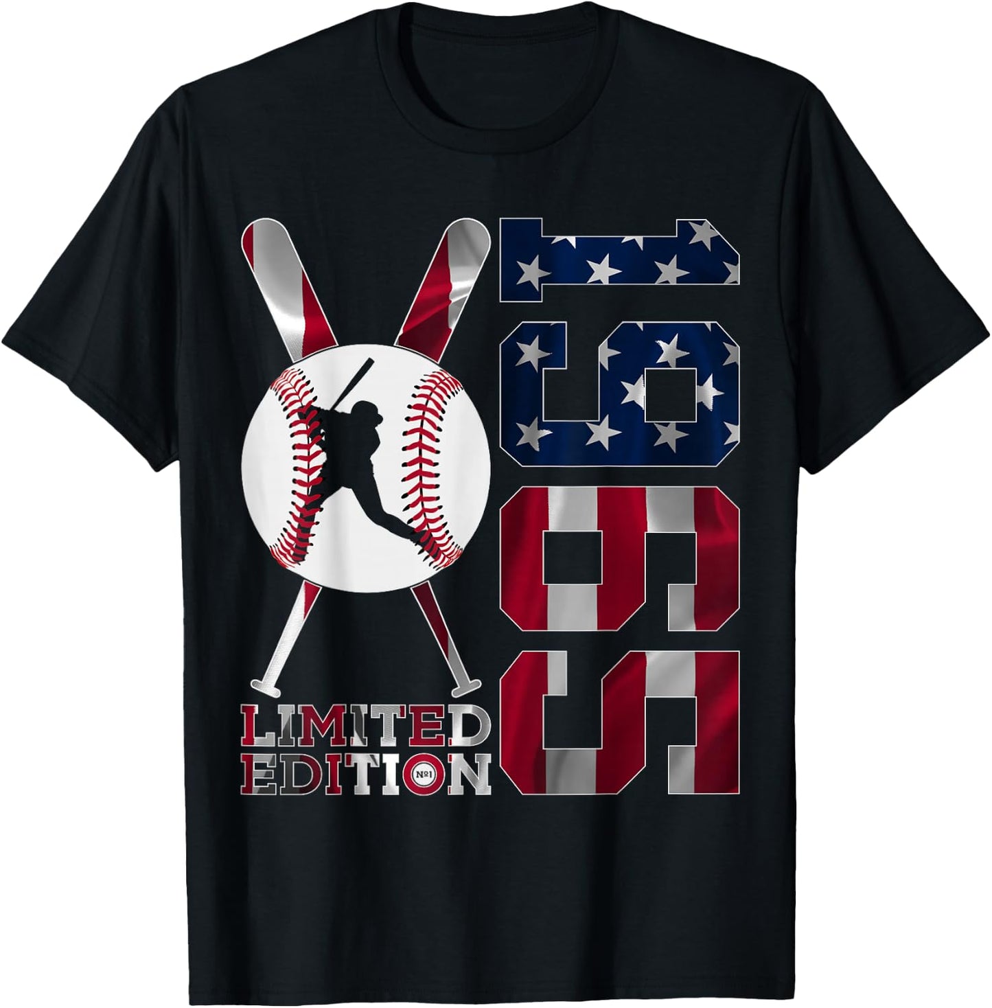 60th BIRTHDAY BASEBALL LIMITED EDITION 1965 T-Shirt - T-Shirt | Black