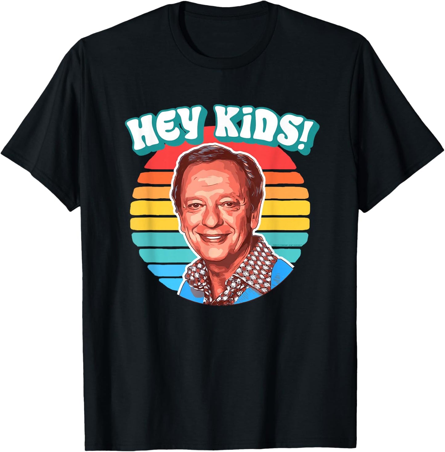 Hey Kids! Funny Mr Furley Three's Company Retro Eighties T-Shirt - T-Shirt | Black