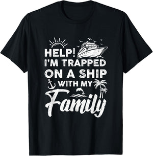 Funny Family Cruise Matching Vacation Cruising Holidays T-Shirt - T-Shirt | Black