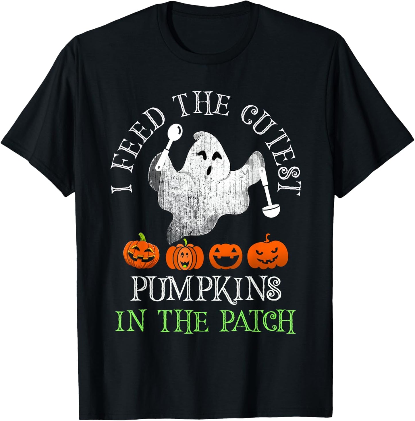 Halloween LUNCH LADY Squad School Food Service Boo Crew T-Shirt - T-Shirt | Black